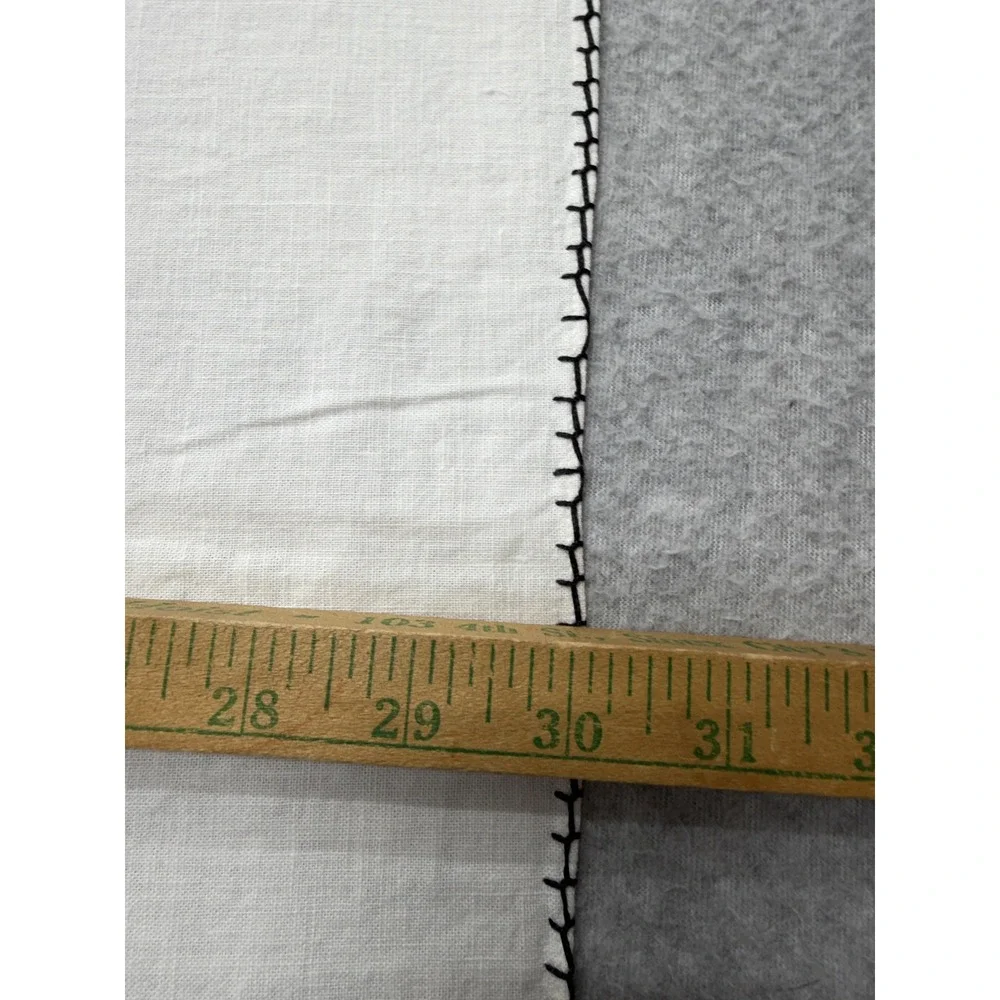Vintage Card Table Cloth‎ Linen Look Felt Applique Suits Embroidered Ties 30x33